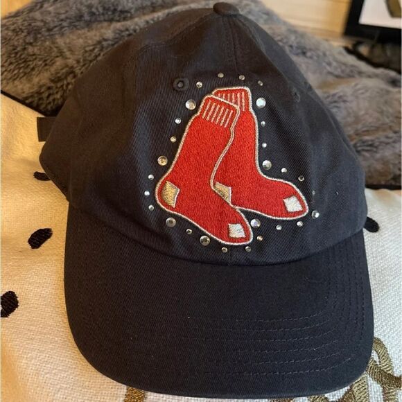 PINK Victoria's Secret Accessories - VS PINK x MLB REd SoX baseball hat/cap w/bling & sox logo euc